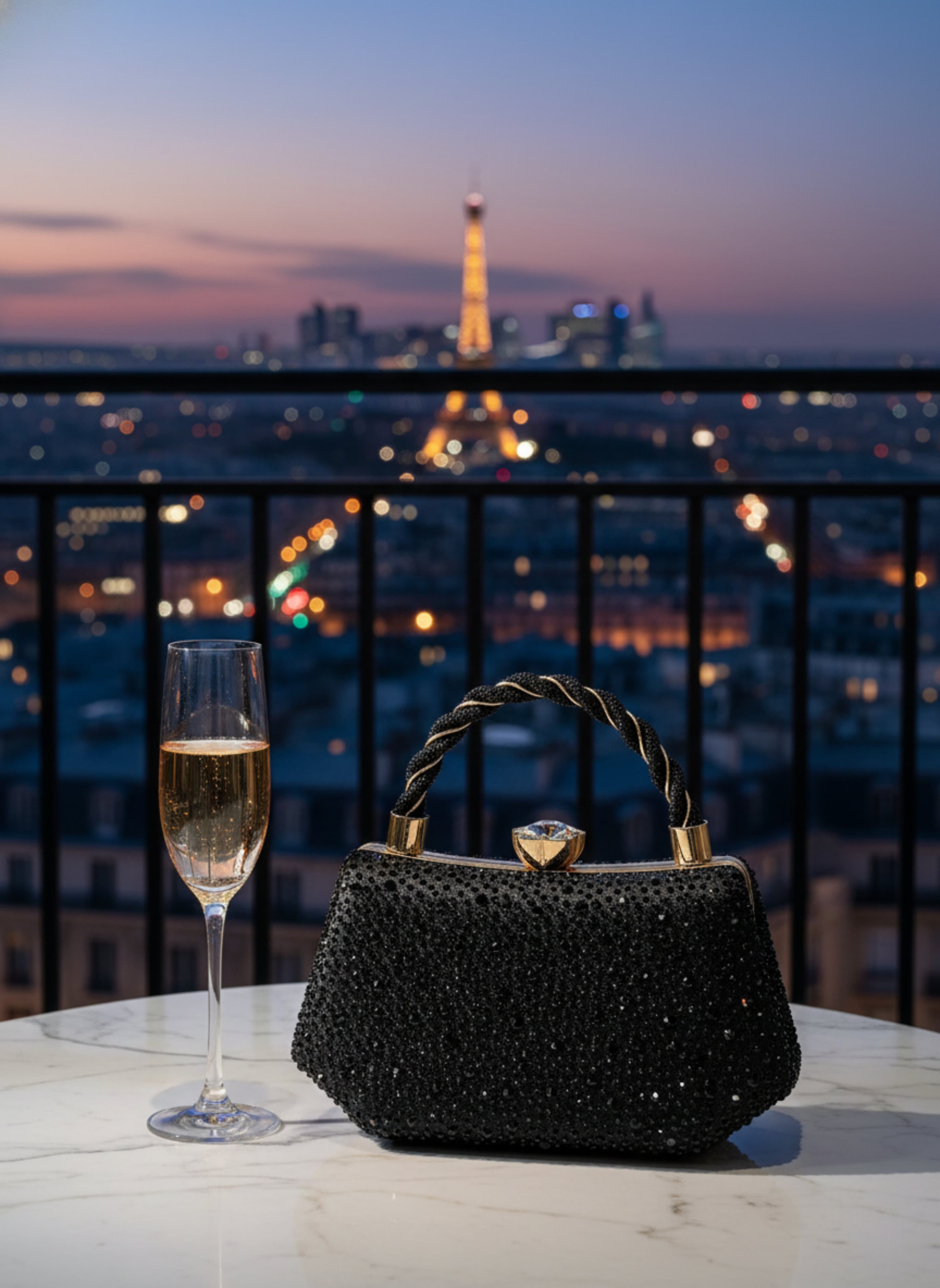 Black Crystal Evening Bag - image 2